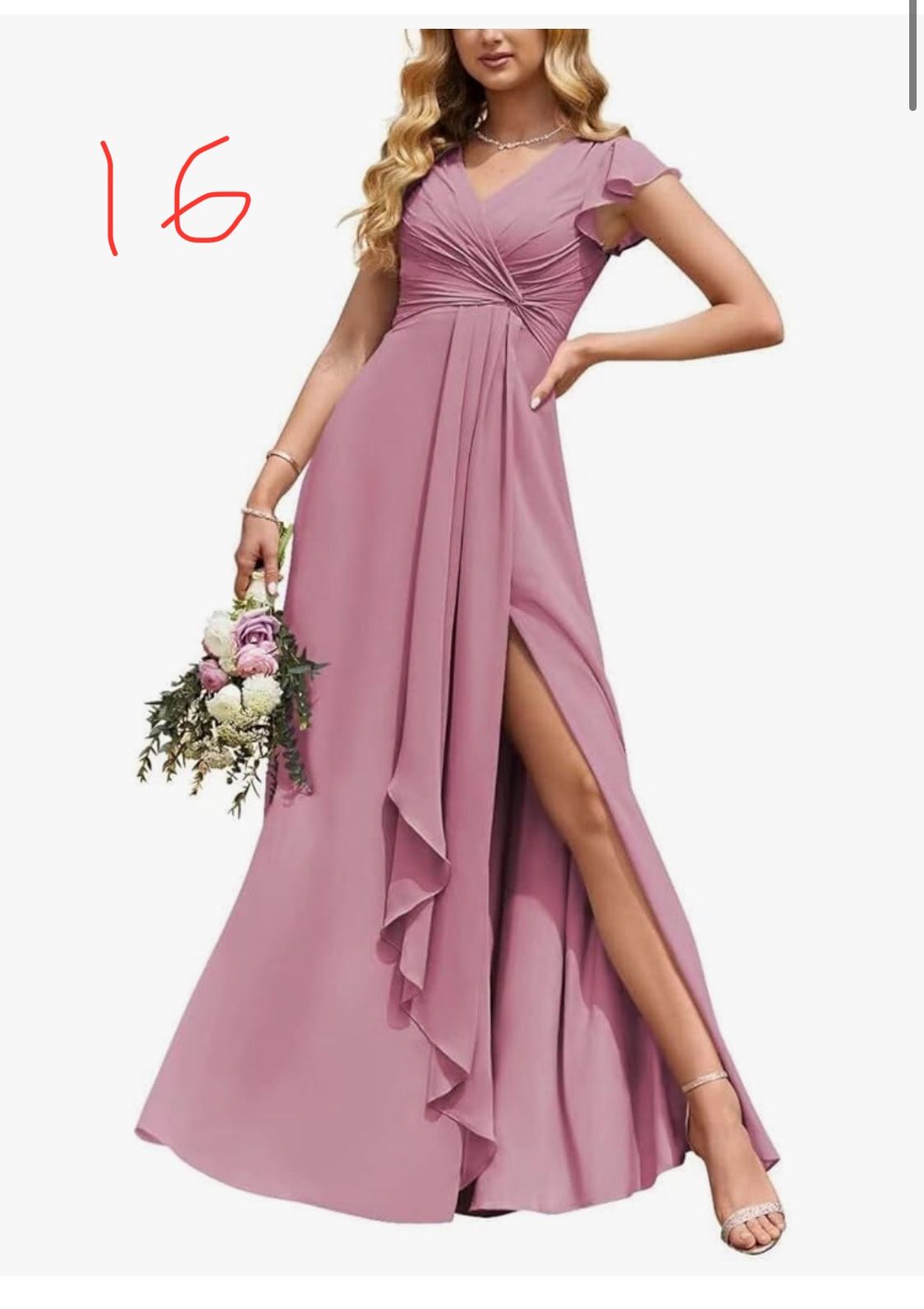 Pink Formal Dress, Prom, Bridesmaid Size 16