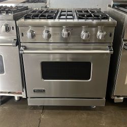 VIKING 30”WIDE GAS RANGE STOVE IN STANLESS STEEL 