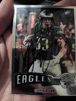Cooper Dejean autograph signed card NFL Philadelphia eagles