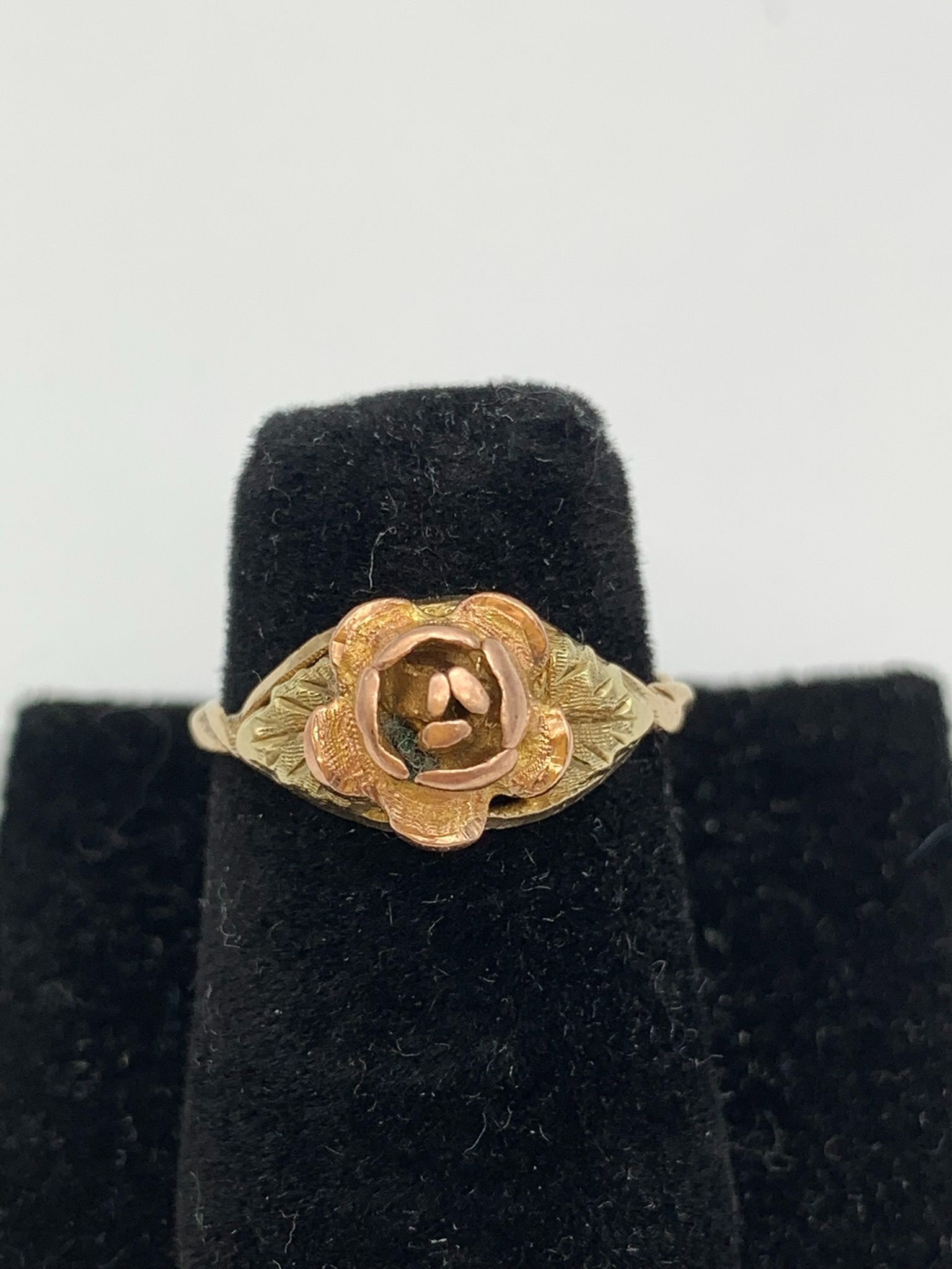 Gold rose ring #29998