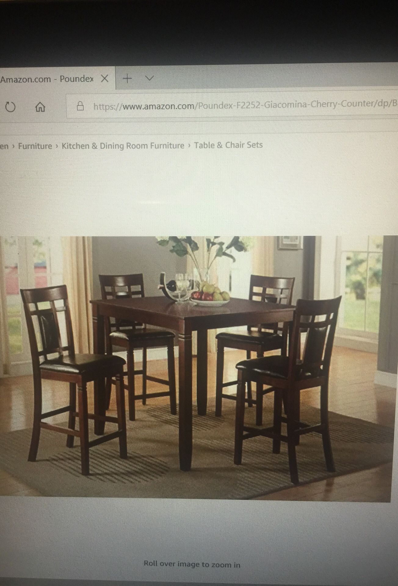 Poundex dinner table F2252 piece new in box