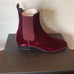 Represent Chelsea Wine Velour Boots