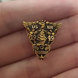 14k Gold Navy Vintage Pin.