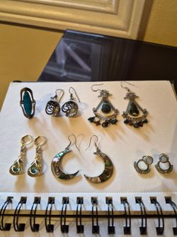1 ring and earrings