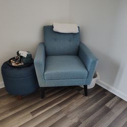 Chair and storage ottoman