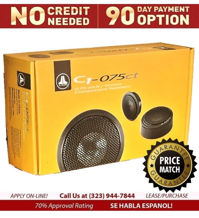 🚨 BLACK FRIDAY 🚨 JL Audio Evolution C1 Series Car Speakers Set 3/4" Aluminum Dome Tweeters 100 Watts C1-075CT 🚨 Payment Options Available 🚨 