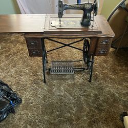 White Brand Treadle Sewing Machine