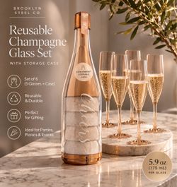Reusable Champagne Glass Set – 6 Pieces