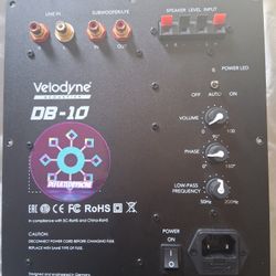 Subwoofer Amplifier Back Panel