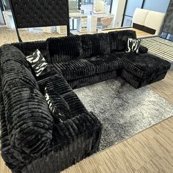 Large Black Sectional- 4 Colors