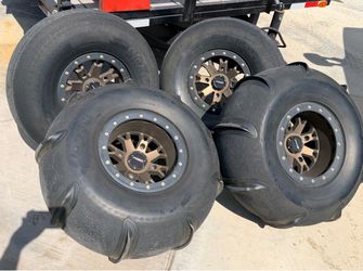 UTV Sand Paddle Tires on Beadlock Wheels – Set of 4