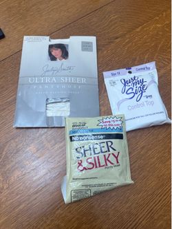 Ladies, large size pantyhose vintage three pair