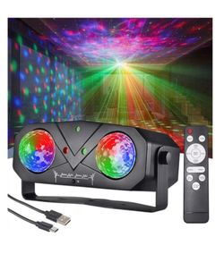 Party Disco DJ Light, 5-in-1 LED Stage Light Ocean Star Projector Music Sound with Remote Control