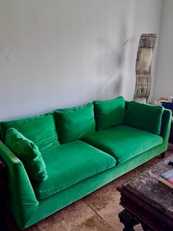 Green IKEA couch