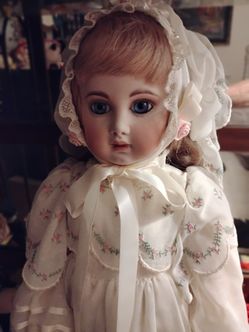 Beautiful Antique Bisque Porcelain  Doll