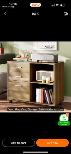 *New* assembled file cabinet/storage for office