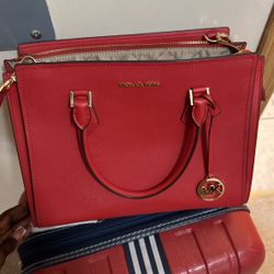 Red Michael Kors Purse