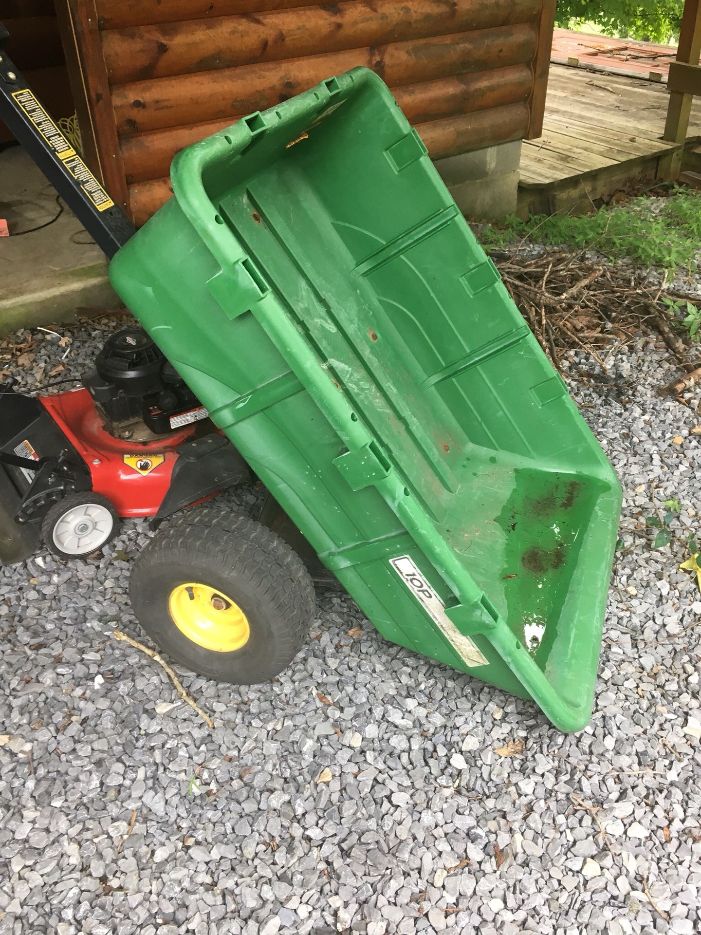 John Deere hauler 10p riding mower trailer