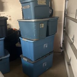 2 Large Storage Containers & 3 Medium Sized