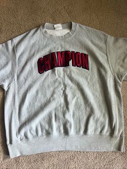 Champion Reverse Weave Stitched Letters Crewneck Sweater Mens 2XL