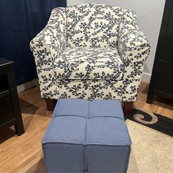 Side Chair With Ottoman 