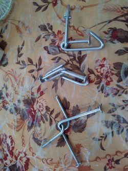 Russian nail puzzles 1 2 3 difficulty set of three Hand-Made