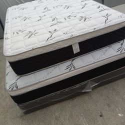 🟦queen Size Mattress Pillow Top 12" Thick