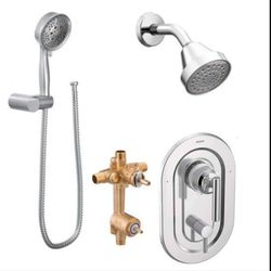 Moen Gibson Shower Spa System With 2 Handle Diverter And Handshower In Chrome (Valve Included)