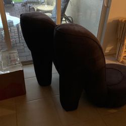 Black Stiletto Microfiber Custom Designed Chairs.