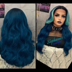 Human Hair Blended Lace Front Wig 