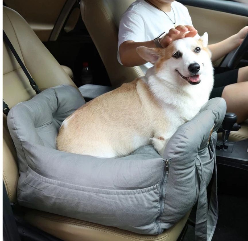 Ultra Soft Dog Car Booster Seat Pets Backrest Protector Waterproof Travel Basket