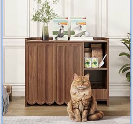 Large Cat Litter Box Enclosure with Litter Collector, Hidden Litter Box Furniture - Brand New in Box