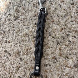 Genuine Leather Dog Traffic Braided Leash Short-NEW-BLACK