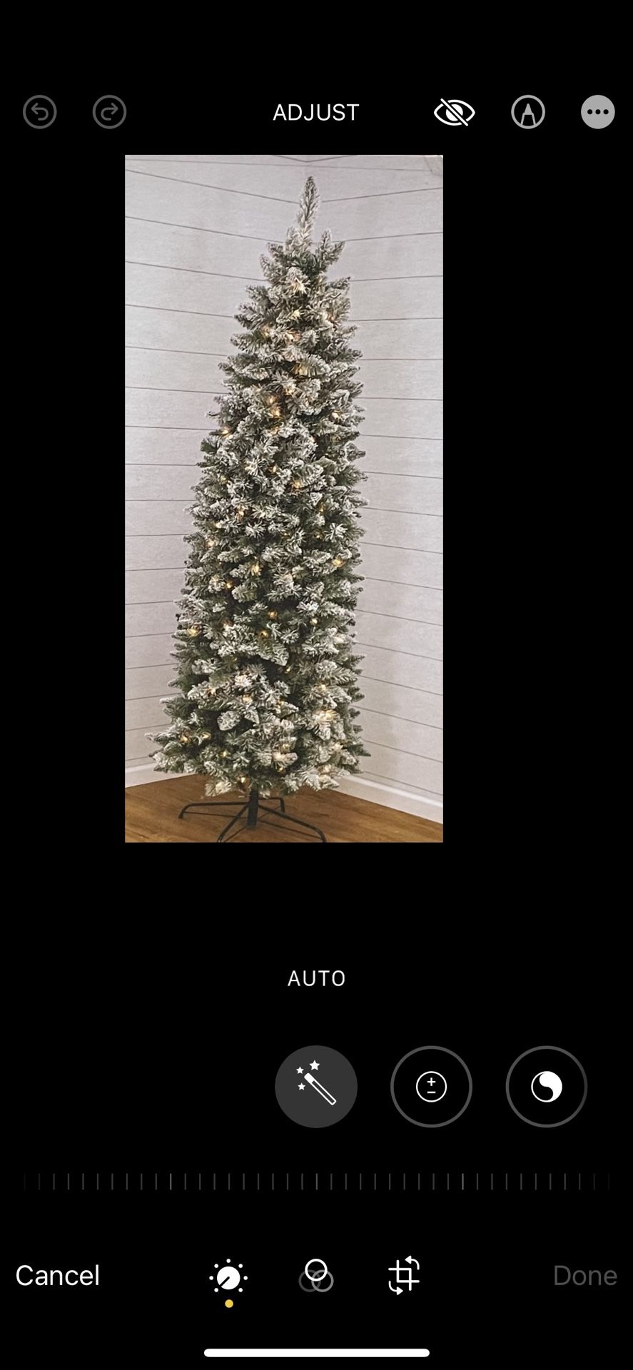 Red Shed 7 FT Mountain Spruce Flocked Tree With Clear Lights