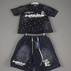 Large Hellstar Set Shirt And Shorts 