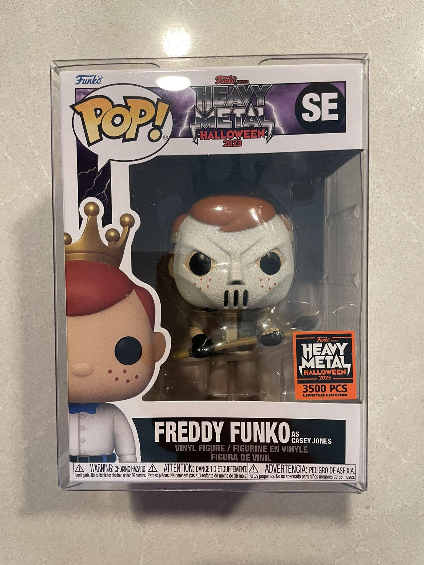 Freddy as Casey Jones Funko Pop 2023 Heavy Metal Halloween LE3500 TMNT Exclusive with protector Ninja Turtles
