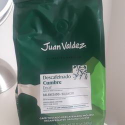 AUTHENTIC COLOMBIAN JUAN VALDEZ DECAFFEINATED GROUND COFFE
