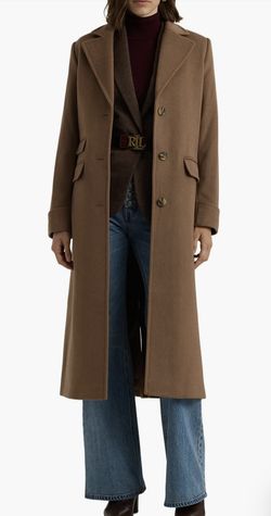 New Ralph Lauren Wool Blend Longline Coat Size 8