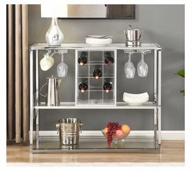 Liquor Cabinet with Storage for Wine Bar