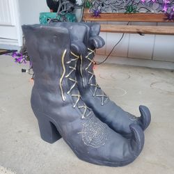 Halloween Decor Resin Witch Boots