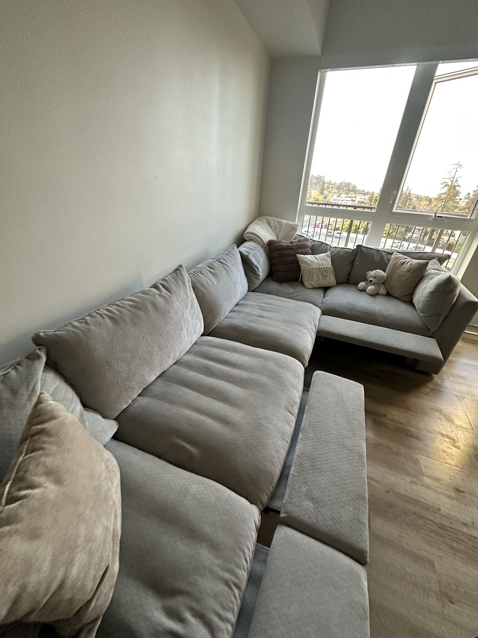 5 PC Modular Couch Gray