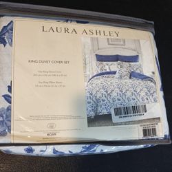 Laura Ashley Blue and White Floral Duvet Cover