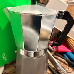 Italian Mocha Pot, Octagonal Aluminum Espresso Maker, European Stove Top Coffee Ware, Flavorful Brew