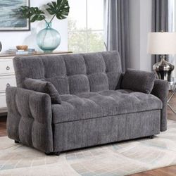 Brand New Gray Futon Sofa Pullout Sleeper 