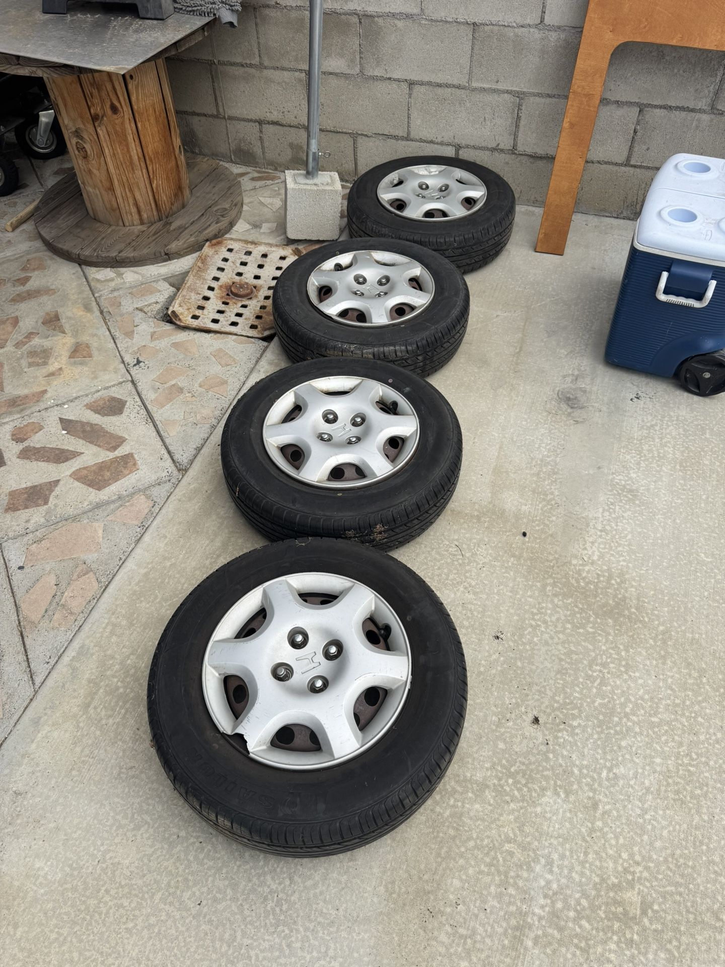 14" steelies (4x100 civic)