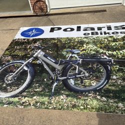 Large Polaris eBike Vinyl Banner 8’x10’ Cool Garage Decor