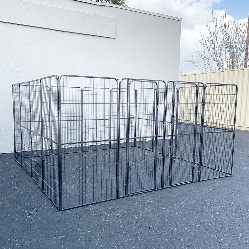 $360 (New) Heavy duty 10x10x5ft tall pet playpen 16-panel dog crate kennel exercise cage fence 