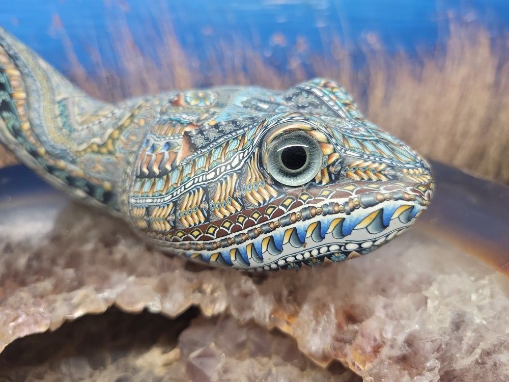 Descending Snake polymer Clay, NO PAINT