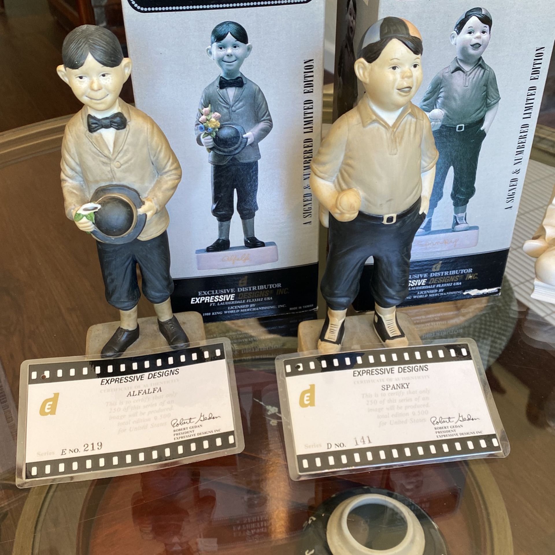 Little Rascals Statues Great Entertainer Series Limited And Signed Our Gang
