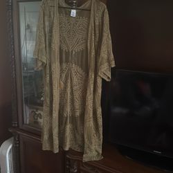 Cover Up Dress/ Cardigan Olive Color 